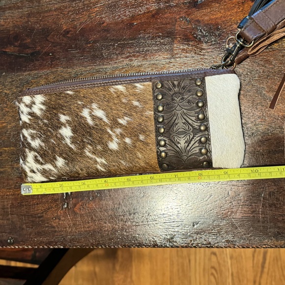 Idyllwind Cow Print Leather Wristlet - Picture 5 of 7